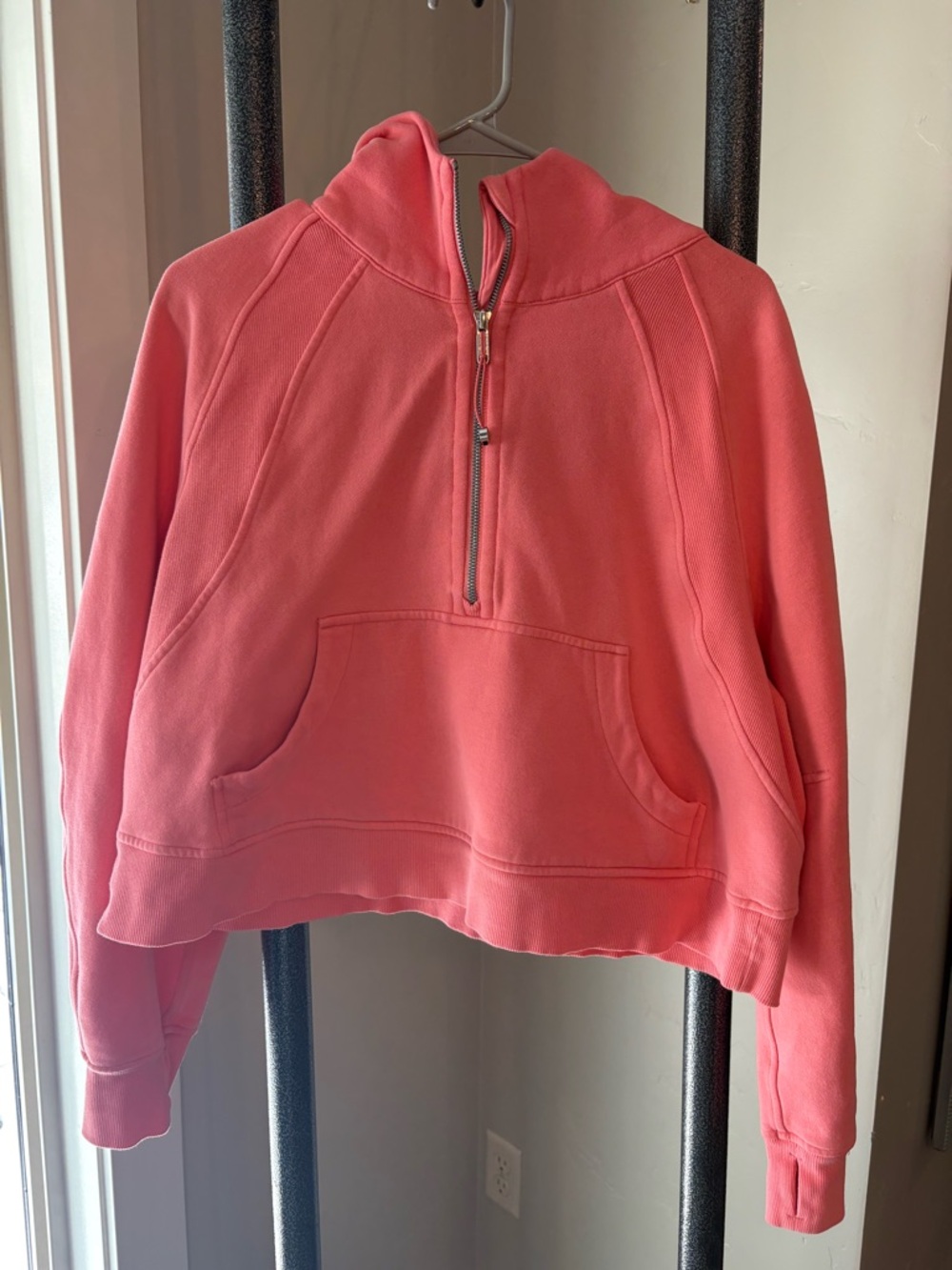 lululemon raspberry cream oversized  Half-Zip Hoodie M/L